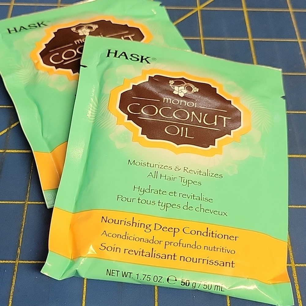 Hask Monoi Coconut Oil Hair Nourishing Deep Conditioner 50g Lot of 2 New Packs